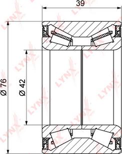 LYNXauto WB-1340 - Комплект подшипника ступицы колеса unicars.by