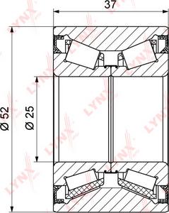 LYNXauto WB-1369 - Комплект подшипника ступицы колеса unicars.by
