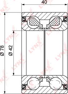 LYNXauto WB-1335 - Комплект подшипника ступицы колеса unicars.by