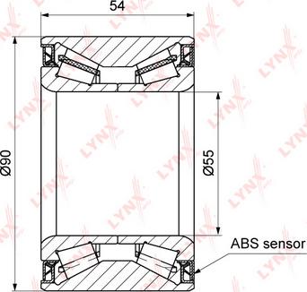 LYNXauto WB-1290 - Комплект подшипника ступицы колеса unicars.by
