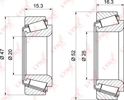 LYNXauto WB-1243 - Комплект подшипника ступицы колеса unicars.by