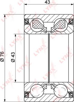 LYNXauto WB-1267 - Комплект подшипника ступицы колеса unicars.by