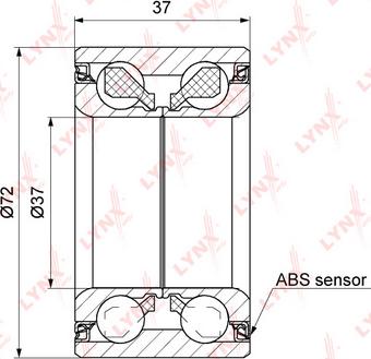 LYNXauto WB-1289 - Комплект подшипника ступицы колеса unicars.by