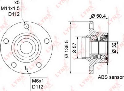 LYNXauto WH-1170 - Комплект подшипника ступицы колеса unicars.by