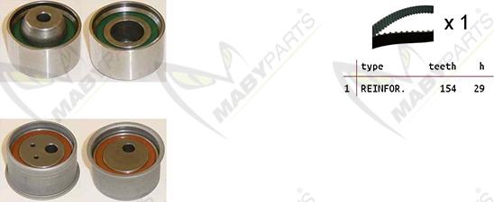 Mabyparts OBK010499 - Комплект зубчатого ремня ГРМ unicars.by