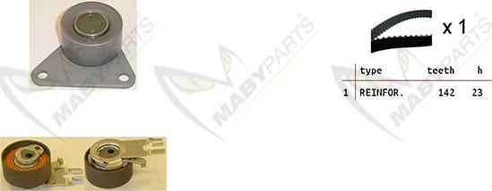 Mabyparts OBK010447 - Комплект зубчатого ремня ГРМ unicars.by