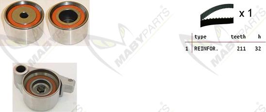 Mabyparts OBK010466 - Комплект зубчатого ремня ГРМ unicars.by