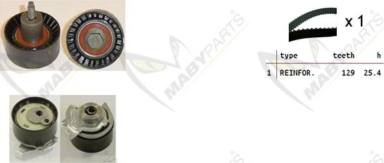 Mabyparts OBK010468 - Комплект зубчатого ремня ГРМ unicars.by