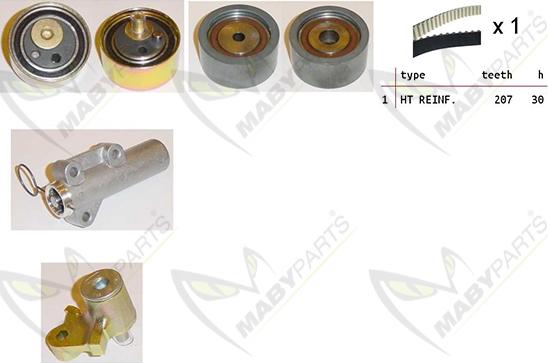 Mabyparts OBK010435 - Комплект зубчатого ремня ГРМ unicars.by