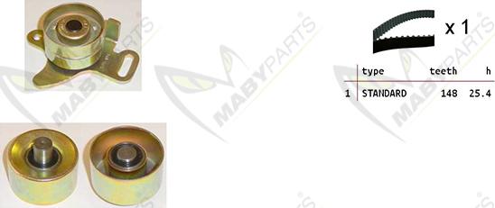 Mabyparts OBK010424 - Комплект зубчатого ремня ГРМ unicars.by