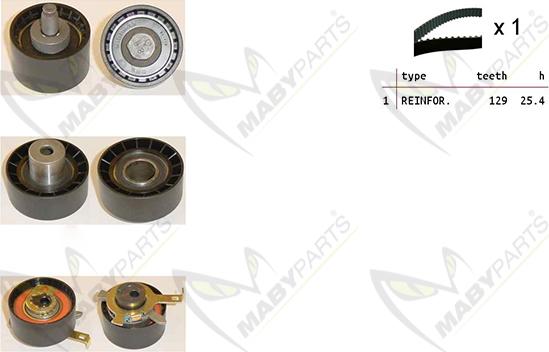 Mabyparts OBK010420 - Комплект зубчатого ремня ГРМ unicars.by