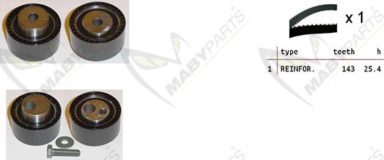 Mabyparts OBK010421 - Комплект зубчатого ремня ГРМ unicars.by