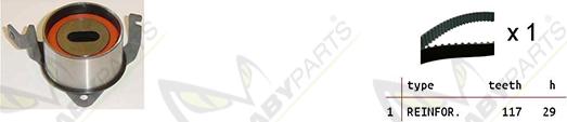 Mabyparts OBK010512 - Комплект зубчатого ремня ГРМ unicars.by