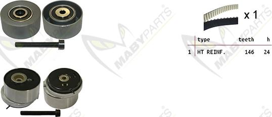 Mabyparts OBK010095 - Комплект зубчатого ремня ГРМ unicars.by