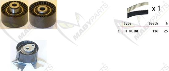 Mabyparts OBK010093 - Комплект зубчатого ремня ГРМ unicars.by