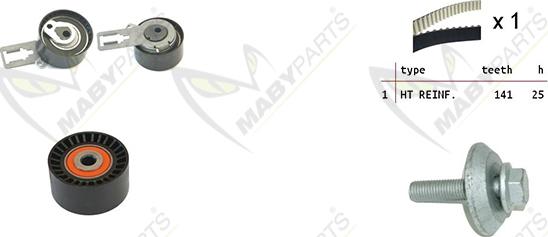 Mabyparts OBK010041 - Комплект зубчатого ремня ГРМ unicars.by