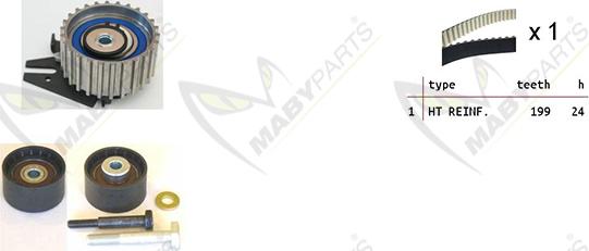 Mabyparts OBK010053 - Комплект зубчатого ремня ГРМ unicars.by