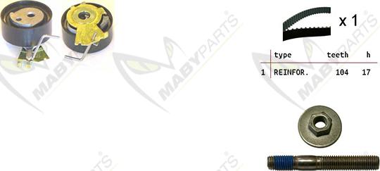 Mabyparts OBK010052 - Комплект зубчатого ремня ГРМ unicars.by