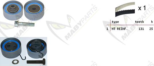 Mabyparts OBK010069 - Комплект зубчатого ремня ГРМ unicars.by