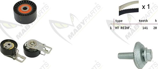 Mabyparts OBK010060 - Комплект зубчатого ремня ГРМ unicars.by