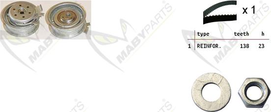 Mabyparts OBK010084 - Комплект зубчатого ремня ГРМ unicars.by