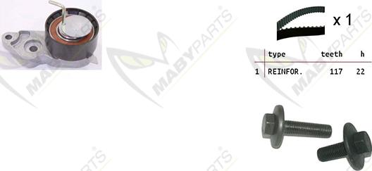 Mabyparts OBK010087 - Комплект зубчатого ремня ГРМ unicars.by