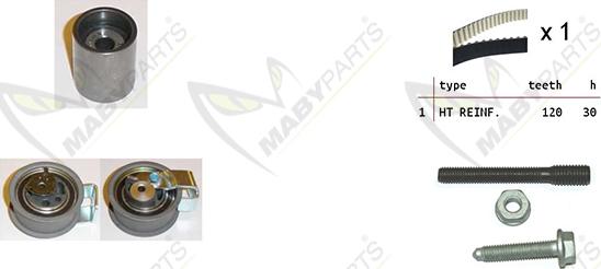 Mabyparts OBK010075 - Комплект зубчатого ремня ГРМ unicars.by