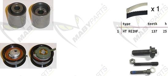 Mabyparts OBK010197 - Комплект зубчатого ремня ГРМ unicars.by