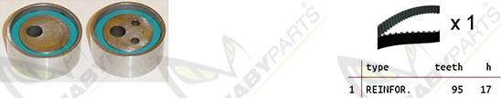 Mabyparts OBK010145 - Комплект зубчатого ремня ГРМ unicars.by