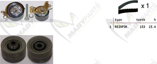 Mabyparts OBK010146 - Комплект зубчатого ремня ГРМ unicars.by