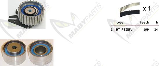 Mabyparts OBK010156 - Комплект зубчатого ремня ГРМ unicars.by