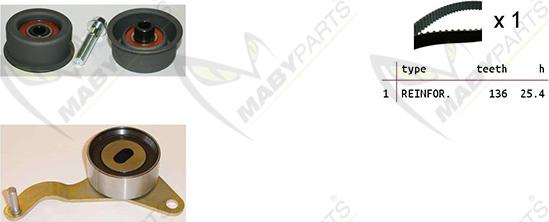 Mabyparts OBK010169 - Комплект зубчатого ремня ГРМ unicars.by