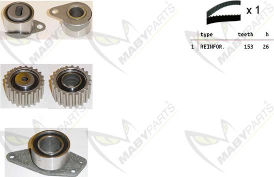 Mabyparts OBK010164 - Комплект зубчатого ремня ГРМ unicars.by