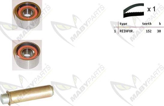 Mabyparts OBK010162 - Комплект зубчатого ремня ГРМ unicars.by