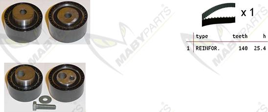 Mabyparts OBK010104 - Комплект зубчатого ремня ГРМ unicars.by