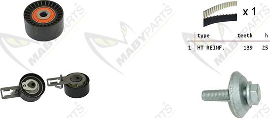 Mabyparts OBK010106 - Комплект зубчатого ремня ГРМ unicars.by