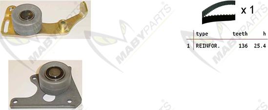 Mabyparts OBK010114 - Комплект зубчатого ремня ГРМ unicars.by