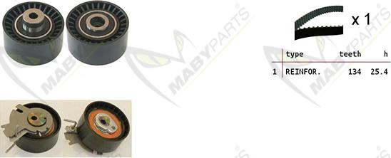 Mabyparts OBK010116 - Комплект зубчатого ремня ГРМ unicars.by