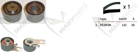 Mabyparts OBK010118 - Комплект зубчатого ремня ГРМ unicars.by