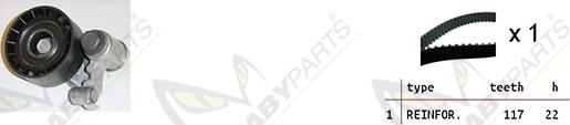 Mabyparts OBK010185 - Комплект зубчатого ремня ГРМ unicars.by