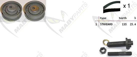 Mabyparts OBK010186 - Комплект зубчатого ремня ГРМ unicars.by