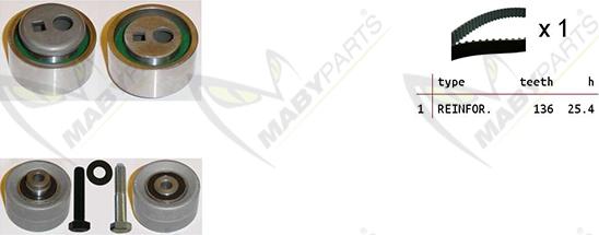 Mabyparts OBK010139 - Комплект зубчатого ремня ГРМ unicars.by