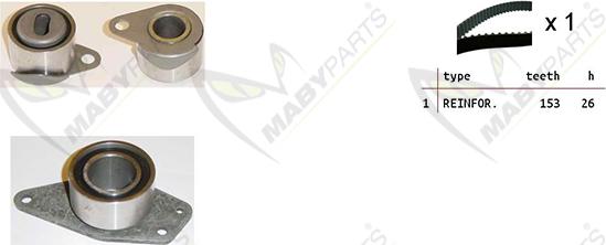 Mabyparts OBK010135 - Комплект зубчатого ремня ГРМ unicars.by