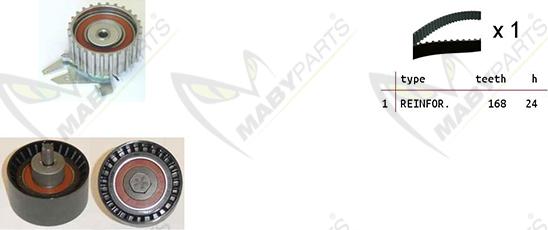 Mabyparts OBK010130 - Комплект зубчатого ремня ГРМ unicars.by