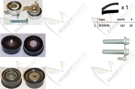 Mabyparts OBK010133 - Комплект зубчатого ремня ГРМ unicars.by