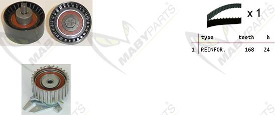 Mabyparts OBK010174 - Комплект зубчатого ремня ГРМ unicars.by