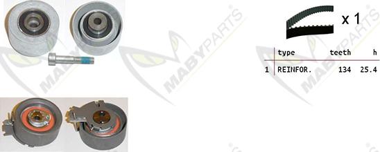 Mabyparts OBK010173 - Комплект зубчатого ремня ГРМ unicars.by