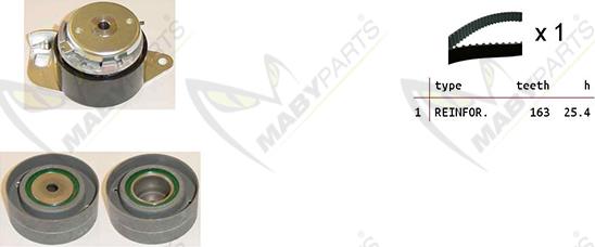 Mabyparts OBK010316 - Комплект зубчатого ремня ГРМ unicars.by