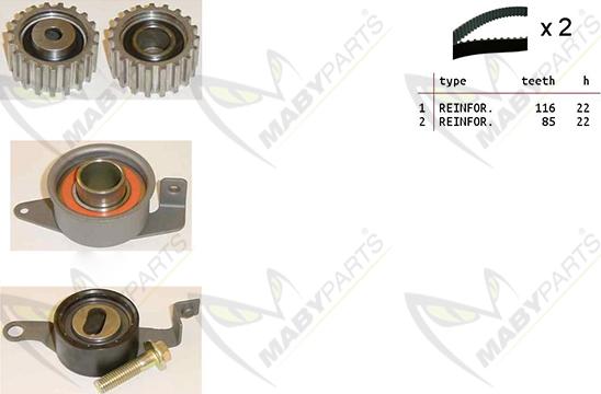 Mabyparts OBK010310 - Комплект зубчатого ремня ГРМ unicars.by