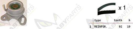 Mabyparts OBK010388 - Комплект зубчатого ремня ГРМ unicars.by